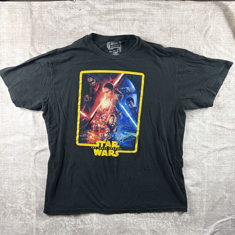 Disney’s STAR WARS The Force Awakens Galaxy Premiere Black T-Shirt Size XX Large